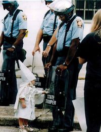 Pendant une manif