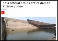 En Inde, on vide entièrement un barrage pour retrouver un téléphone