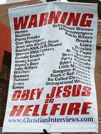 Obéis à Jésus ou grille en enfer