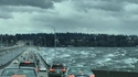Seattle: le pont flottant est fermé quand la mer est trop mauvaise...