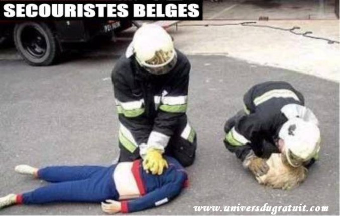 Des pompiers belges.