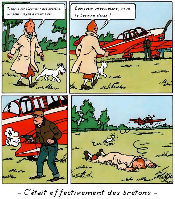 Pas d'inquiétude, il y a eu plus de beurre que de balles.

Source : groupe Facebook Neurchibald de Tintin.