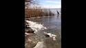 Small Ice Tsunami On Lake