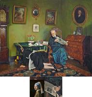 "She stoops to conqueer"-1931-Peintre anglais Charles Spencelayh
