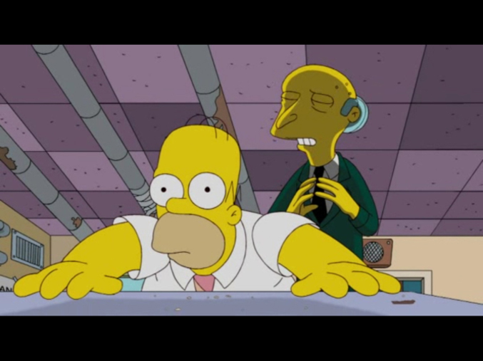 Homer a l'air surpris.