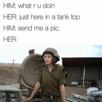 Jeune tankiste israélienne