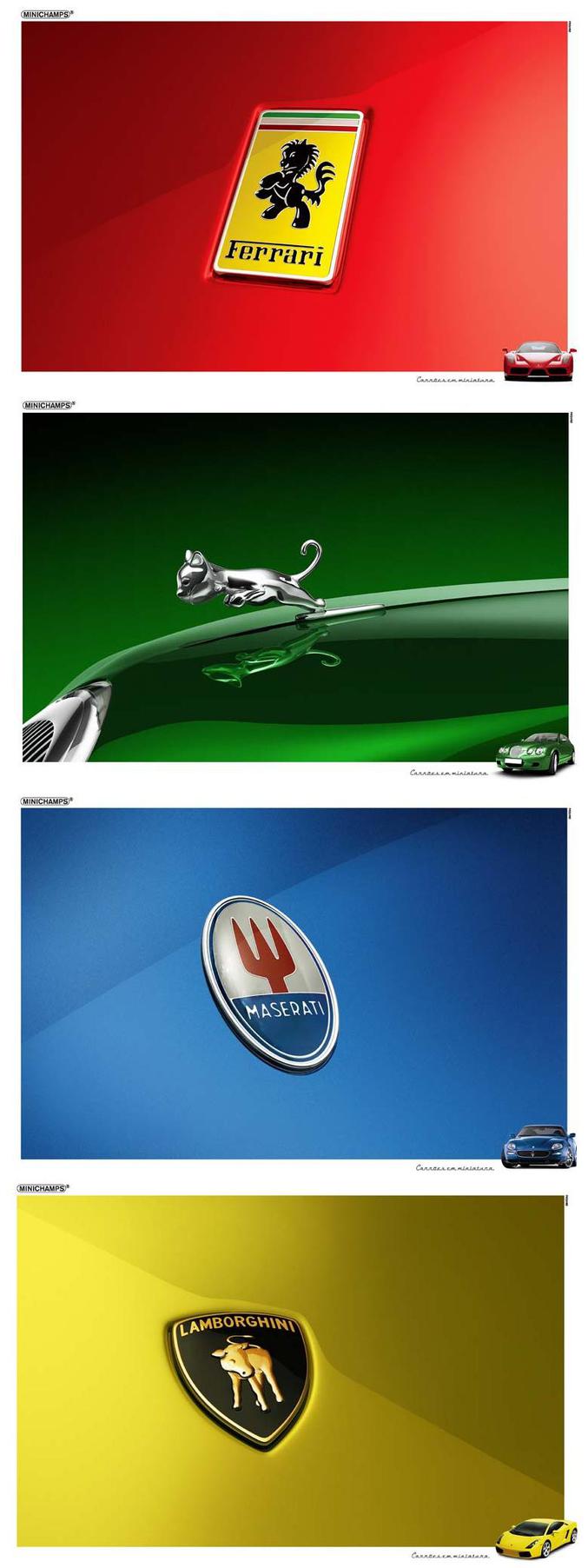 Les logos de grandes firmes de voitures à leurs débuts.