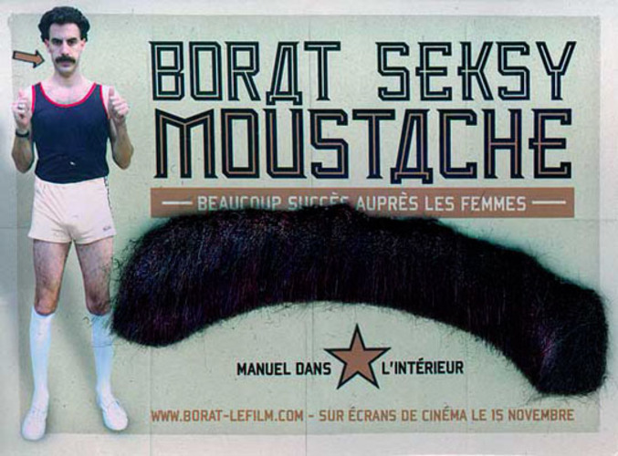 Un kit pour avoir la même moustache que Borat.