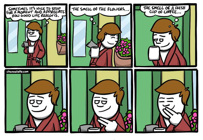 L'odeur des fleurs, du café, ..