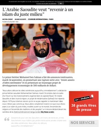 En parlant d'Arabie Saoudite...