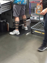 Des chaussettes à carreaux