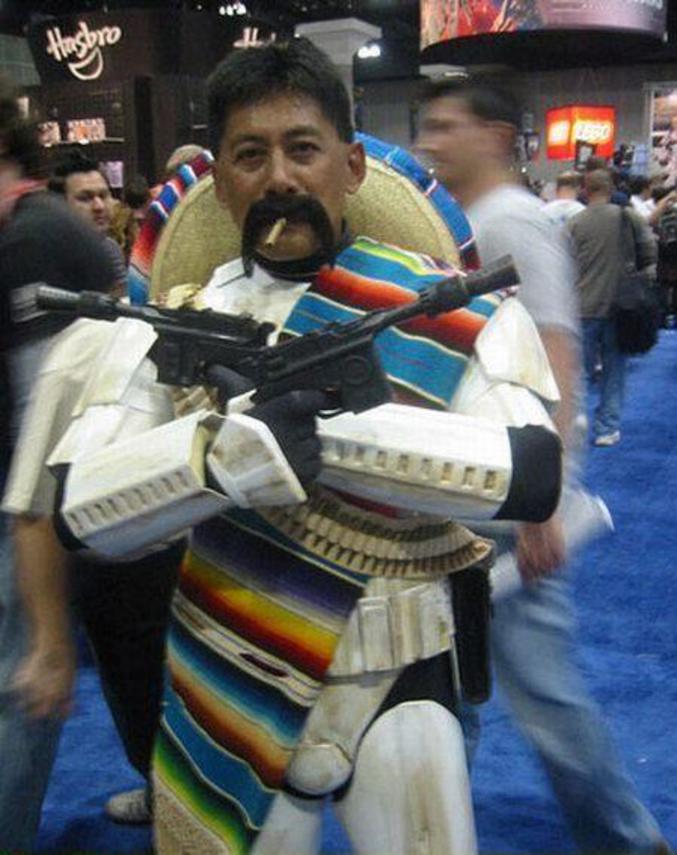 Un stormtrooper à moustache