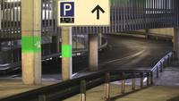 Drift en montant dans un parking