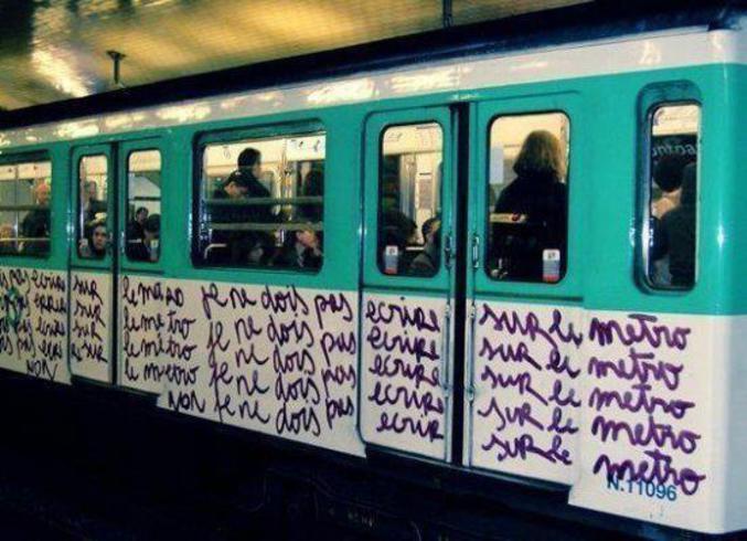 Je ne dois pas écrire sur le métro
