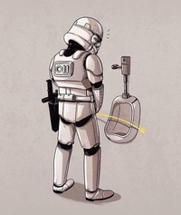 Stormtrooper aux toilettes