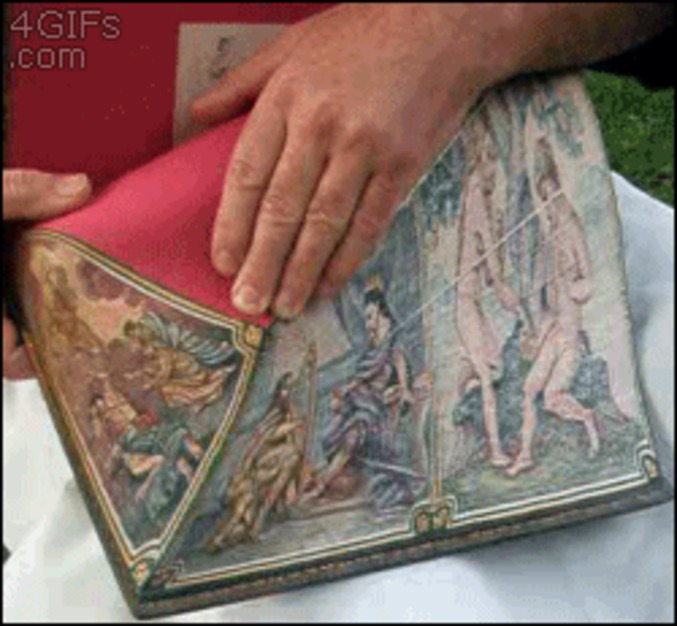 Illustrations cachées sur un livre