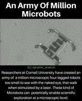 Micro robot presque invisible à l’œil nu.