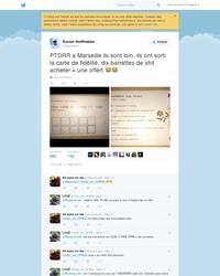 La carte de fidélité quand tu achètes du shit