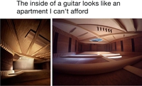 L'intérieur d'une guitare ressemble à un super appart'...