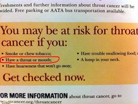 Tu risques un cancer de la gorge si tu as une gorge ou une bouche