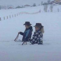 Promenade A CHEVAL dans le Wyoming enneigé