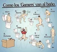 Comment les différents gamers vont aux toilettes