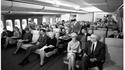 Fin des années 60 : classe économique sur un Boeing 747 