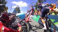 Chute de vélo sur le Tour Down Under (Adélaïde, Australie)
