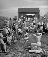 Classe de peinture en plein air