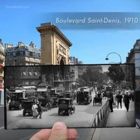 Photos anciennes dans le Paris d'aujourd'hui.