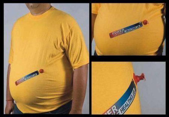 Le T-Shirt idéal pour les hommes aux gros ventres.