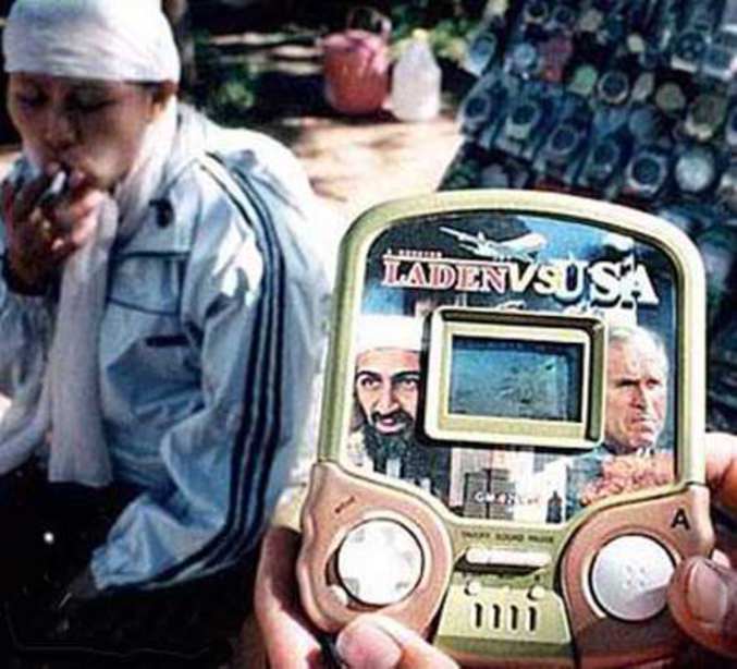 Une console de jeu vidéo Laden VS USA.