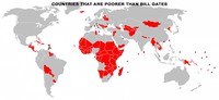 Les pays plus pauvres que Bill Gates