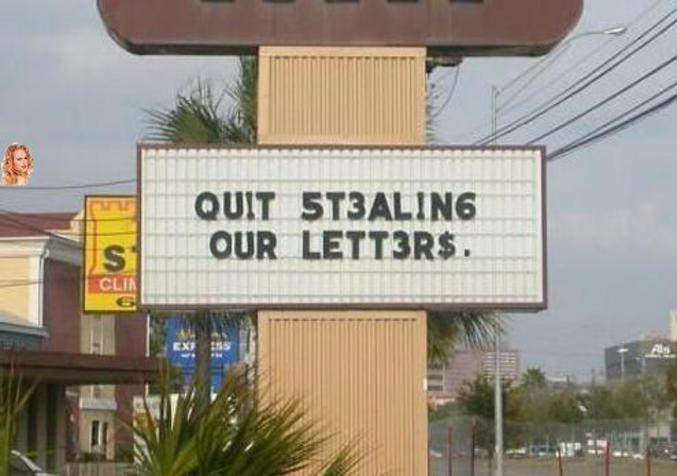 Arrêtez de nous voler nos lettres !