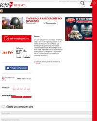 Thorium, la face gachée du nucléaire