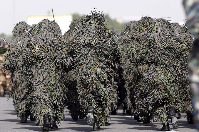 Camouflage de soldats iraniens.