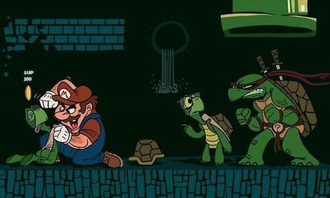 Mario va avoir un peu plus de peine à battre cette tortue!