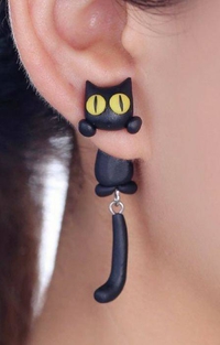Boucle d'oreille chat