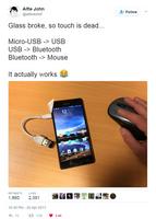 Souris sur smartphone