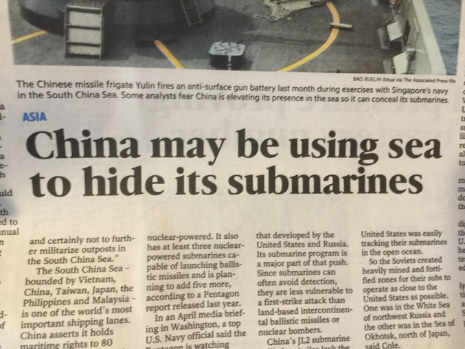 Traduction : Les chinois utiliseraient les mers pour cacher des sous-marins de guerre.

Ce fichier n'a rien contre Chinois11. 