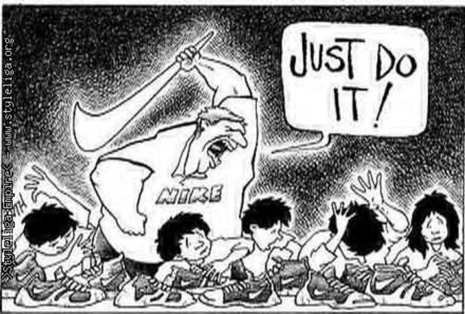 Nike et les enfants des pays pauvres.