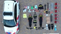 Contenu d'une voiture de police aux Pays-Bas