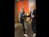 Drunken Swedish girl at mcdonald