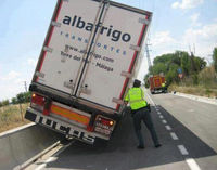 Intervention sur un accident de camion