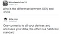 Différence entre USA et USB ?