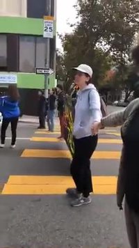 Route bloquée par une manifestation