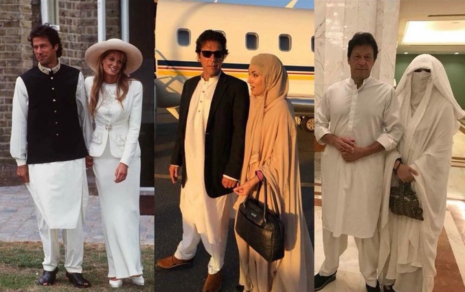 Premier ministre du Pakistan, Imran Khan, et sa femme au fil du temps.