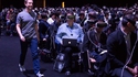 Mark Zuckerberg parmi les journalistes