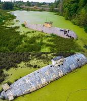 Sous-marins russes abandonnés dans les marécages...
