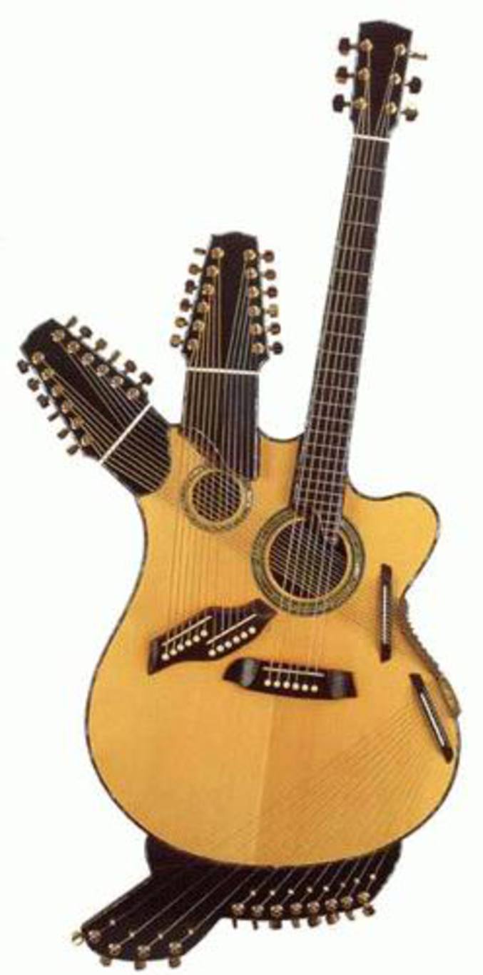 Une guitare qui regroupe tous les instruments à cordes à elle seule